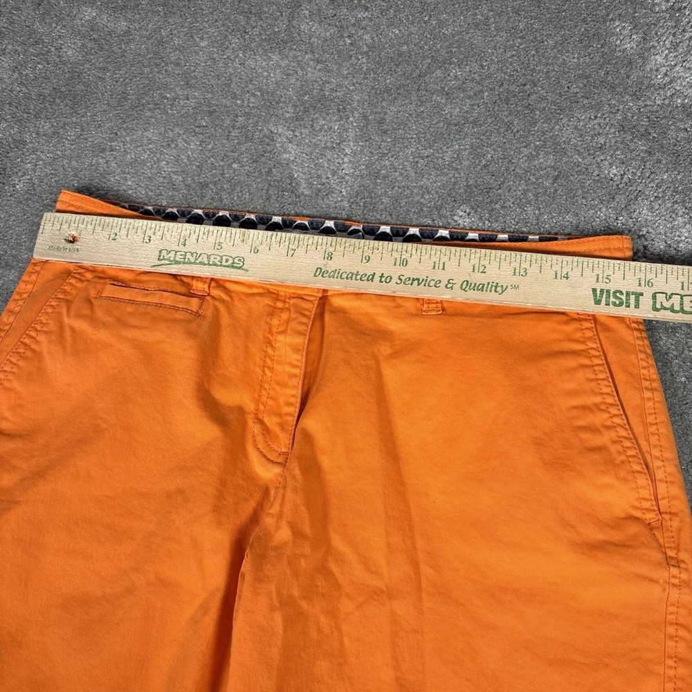 Boden Shorts Womens 8 Orange Richmond 8" Chino Stretch Mid Rise Cuffed - Picture 5 of 9